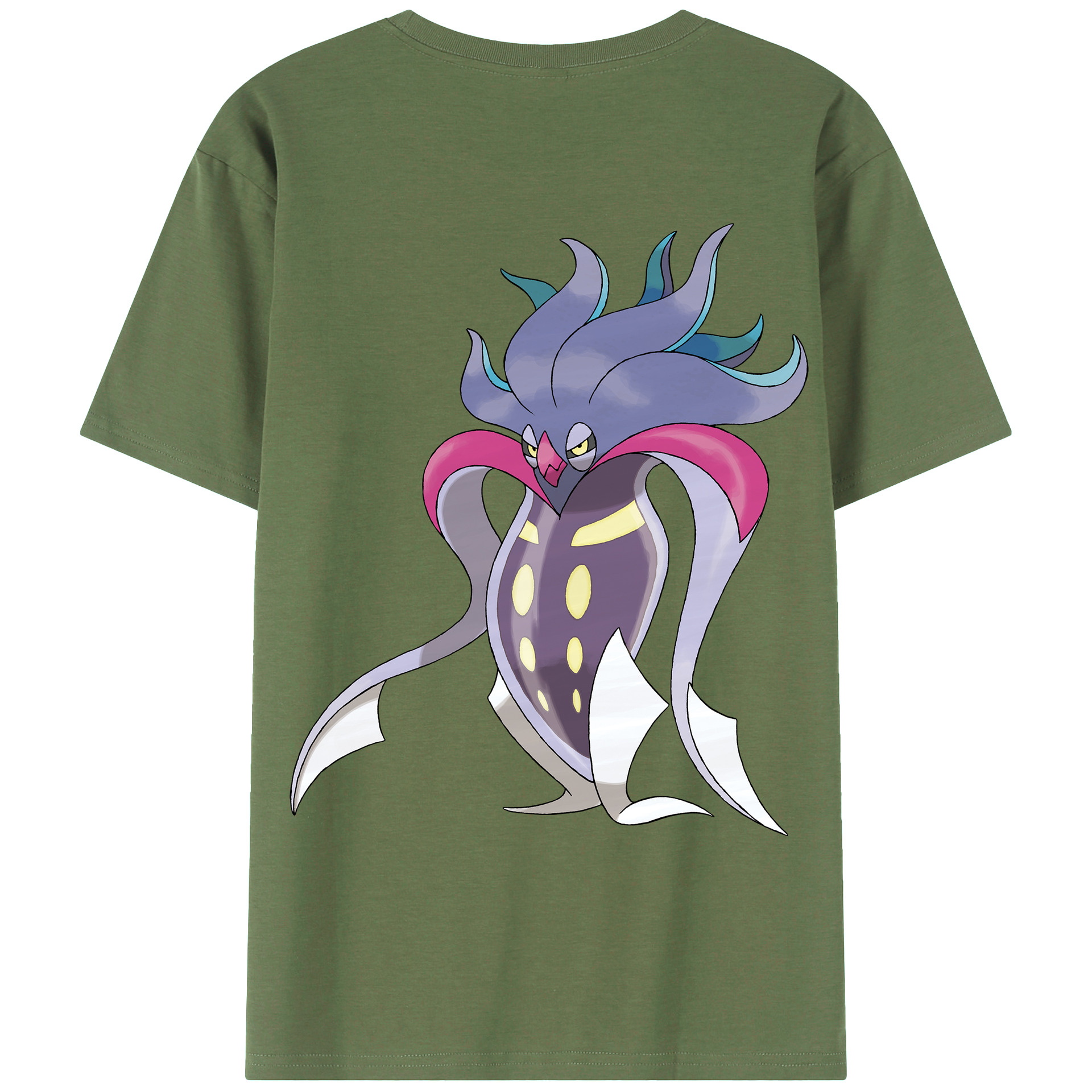 （画像用） ポケットモンスター Pokémon 綿100％ メンズ半袖Tシャツ（バックプリント） 通気性